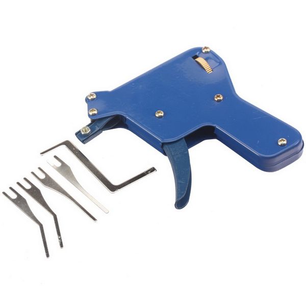 Strong Lock Pick Gun Herramienta de cerrajería Abridor de cerradura de puerta - Azul + Plata