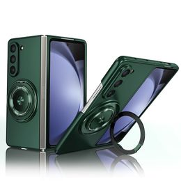 Étui avec béquille à anneau à forte absorption magnétique à 360 ° pour Samsung Galaxy Z Fold 5, Fold 4 3, support de chargement sans fil, couverture rigide