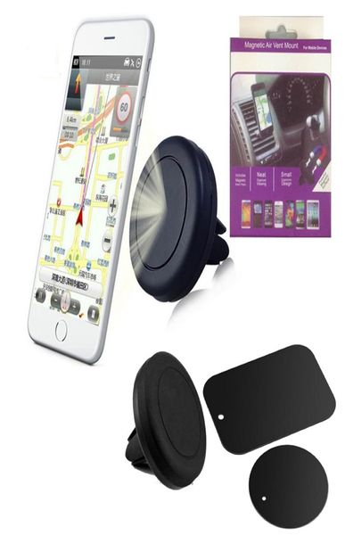 Strong magnétique porte-voiture téléphonique Téléphone aérien support de support à 360 degrés pour smartphone avec Box2429143 au détail