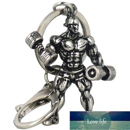 Homme fort haltère porte-clés hommes Fitness musculation porte-clés pour voiture portefeuille clés anneau sport hommes Hip Hop bijoux cadeaux de gymnastique prix d'usine conception experte qualité