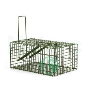 Jaula de trampa de metal fuerte Control de plagas 33 cm 13 pulgadas Atrapa ratas Puerta de cierre automático Cath Roedor Ratón Interior Exterior Alambre de acero grueso para uso a largo plazo Truco de primavera Ratones vivos