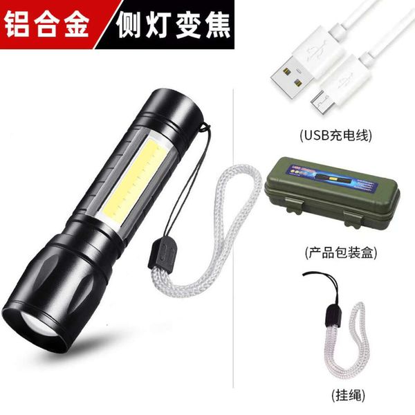 Mini lampe de poche de nuit avec chargeur USB, lumière forte, Super brillante, étanche, longue Distance, usage domestique en extérieur, 486680