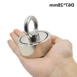 FreeShipping Sterke Neodymium magneet Dubbelzijdig zoeken Magnetische haak D48 - D74*28mm Super Power Salvage Magnetische Stell Bekerhouder Nttbw