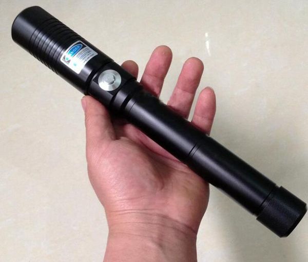 Strong Power Military 500000m Blue Laser Pointer 450NM 500W Lazer Burning Match Gandle Lit Cigarette Wicked Lazer Torch Hunting4772830