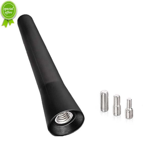 Fuerte montaje en techo de Radio FM AM DAB negro 6,5 cm de longitud Auto Universal con tornillos antena de coche Mini accesorios cortos para vehículos