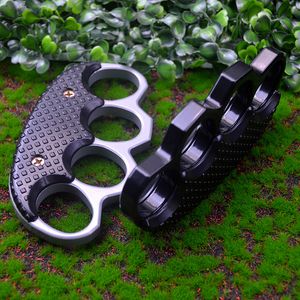 Fuerte clip engrosado Metal Knuckle Duster Entrenamiento de boxeo Cuatro dedos Hebilla de puño de tigre Acampar al aire libre Hebilla de anillo de tigre Autodefensa Herramienta EDC