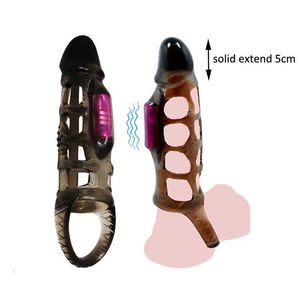 Sterke vibrerende penis sleeve cockring voor mannen Vertraging ejaculatie uitbreiding g-spot dildo vibrator machine