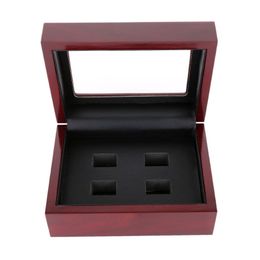 Recomendamos encarecidamente la caja de exhibición de madera para coleccionistas de anillos de campeonato, vitrina de 4 ranuras 296w