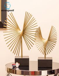 Strongwell Nordic licht abstract geometrisch standbeeld metalen sculptuur moderne kunst postmoderne woondecoratie accessoires cadeautafel T209362287