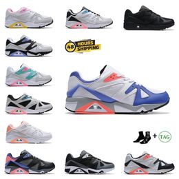 Estructura Triax 91 Hombres Mujeres Zapatos para correr Triple Negro Humo Gris Púrpura Rosa Blanco Teal Rosa Naranja Azul marino Citron Persa Violeta Entrenadores para hombre Zapatillas deportivas