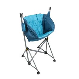 Gestructureerde hangstoel, kleur blauw, productmaat 39 2 x 33 5 x 37 9 , gerecycled polyester