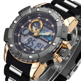 Stryve 8001 montres-bracelets étanches pour hommes offres spéciales double mouvement relojes hommes créateur de mode hommes montres de luxe
