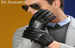 STSUSANA 2018 Autumn Winter Male Pu Leather Handschoenen Fashion Touch Screen Handschepen Warm Winterhandschoenen Mannelijke auto Drijvende wanten S10253500529