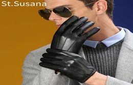 StSusana 2018 Herfst Winter Mannelijke PU Lederen Handschoenen Mode Touchscreen Handschoenen Warme Winterhandschoenen Mannelijke Auto Rijden Wanten S10259136837