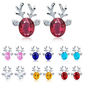 Étalon 1 paire femme dame fille boucles d'oreilles oreille reinier forme de Noël bijoux de cadeau de Noël