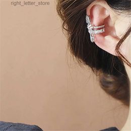 Stud 1 PC Prévenir l'allergie Couleur Argent Pin Clip Boucles d'oreilles Vintage Strass Zircon Géométrique Clip d'oreille Bijoux de fête YQ231128