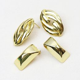 Stud 10 paar geometrische oorknopjes Gladde metalen oorbellen Klassieke groothandel Dames sieraden cadeau 30829 231218