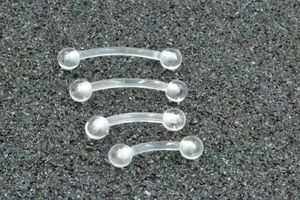 Stud 100 stuks body piercing sieraden - bio flexibele wenkbrauw/lip/oor tragus bar piercing gebogen 16g wenkbrauw piercing houder pick-up maat 231020