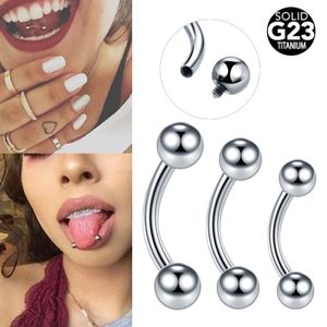 Stud 10pcs / lot 16g piercings à sourcils filetés intérieurement anneaux banane incurvés boucle d'oreille hélice tige à sourcils dans la langue anneaux à lèvres 231020