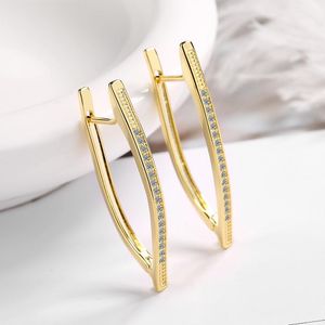 Stud 18K Earring Real Gold Stud Earring Originele diamant sieraden edelsteen orecchini bohemia aros mujer oreja 18 k geel goud oorbel