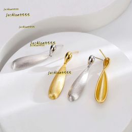 Boucles d'oreilles plaquées or 18 carats Senior Sense Tempérament rétro Boucles d'oreilles pendantes Personnalité féminine Bijoux de luxe Hipster Niche Vintage Accessoires d'oreille 925