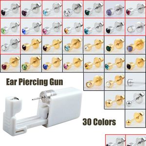 Stud 1Pc Wegwerp Steriele Oor Piercing Eenheid Kraakbeen Tragus Helix Gun Geen Pijn Piercer Tool Hine Kit Stud Diy sieraden Drop Dhgarden Otxiu