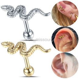 Stud 1pc Fashion 16g Ear Studs Roestvrij stalen helix kraakbeen oorbellen punk slangschees lob lob lob tragus piercing oorbellen sexy sieraden j230529