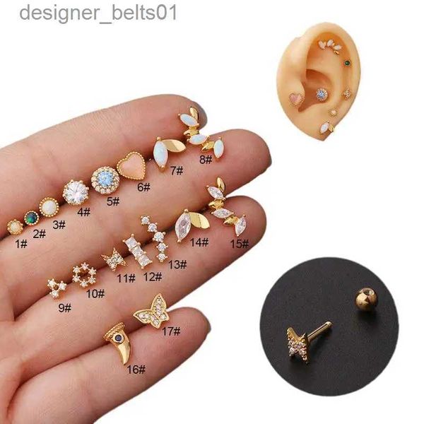 Étalons 1-pièce coeur oreille boucles d'oreilles perçantes pour femmes bijoux de mode