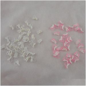 Stud 200pcs roze kinderen plastic oorbellen diy sieraden materiaal Clear kinderen clip oorring ornament spul groothandel 221014 drop leveren dh57f