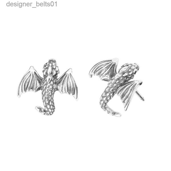 Stud 2023 Nouveau 925 Boucle d'oreille en argent sterling Courbe Dragon Boucles d'oreilles pour femmes Mariage Original Bijoux Oreille BrincosC24319