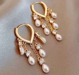 Stud 2024Nouvelle tendance de la mode Design unique élégant délicat lumière luxe perle gland boucles d'oreilles haute bijoux cadeaux de fête pour les femmes