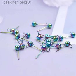 Stud 30 stks/partij Rainbow Charm Rvs Punk Oor Stud Trending diy Bedels voor Sieraden Maken Oorbel Accessoires Bulk WholesaleC24319