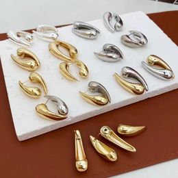Stud 5pairs gladde bilaterale mooie waterrop oorbellen metallic oorbellen klassieke groothandel dames sieraden cadeau 30875 231222