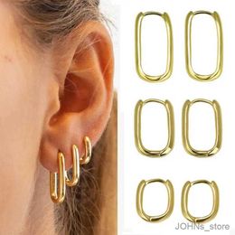 Étalon 8/10/12 mm cerceaux géométriques de couleur or couleur mosaïque cz boucles d'oreilles pour hommes femmes rond huggies small ring arc-en-ciel percés d'oreille