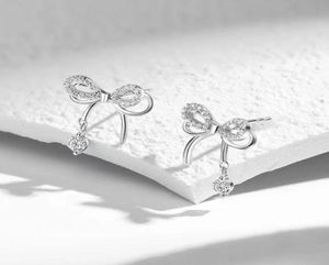 Stud 925 Silver Butterfly Dream Stud Earrings Dames039S Small Simple Bow Knot Oorringen voor vrienden en vriendinnen Holiday G 227125070