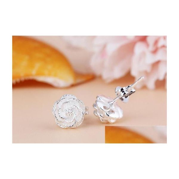 Stud 925 Sterling Sier Élégant Sakura Arrivée Couronne Boucles D'oreilles Bijoux Beautif Mariage / Fiançailles Cadeau Drop Delivery Dh4Mr