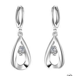 Stud 925 Sterling Sier Geplaatste oorbellen kubieke zirkonia diamant stud oorschelpen voor vrouwen mode e614 drop levering 2022 sieraden dhibp