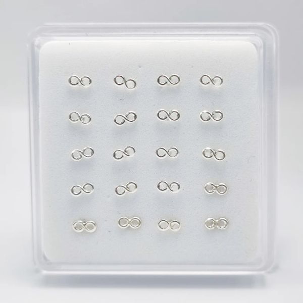 Stud 925 Sterling Silver 8 Shape Nose Stud Nariz Piercing Nostrial Jewelry 20pcs / lot