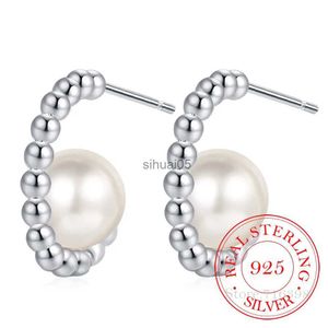 Goujon 925 en argent Sterling perles irrégulières boule perle boucles d'oreilles pour les femmes coréen goujon oreille de mariage bijoux cadeau femme Pendientes YQ231026