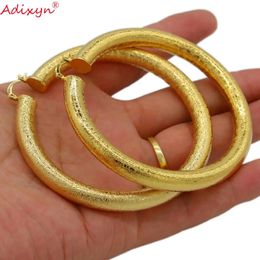 Stud Adixyn Pendientes de aro vintage para mujer Color dorado Pendientes de círculo grande African India Oriente Medio Regalos de fiesta N07104 231218