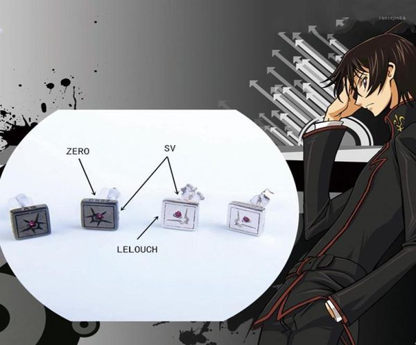 Código de anime de semental GEASS 925 Pendientes de plata esterlina Lelouch Lamperouge Ear Studs Jewelry Men Regalos de cumpleaños Props8441421