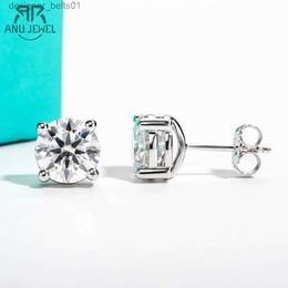 Stud AnuJewel 10k Gold Post 4//3/2/1.6/1/0.6ct Total Moissanite Boucles d'oreilles Or Anti-allergie Boucles d'oreilles Bijoux WholesaleL231117