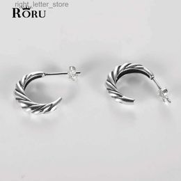 Stud Authentische 925 Sterling Silber Kleine Twist Geflecht Seil Linie Ohrstecker für Frauen Weibliche Täglichen Party Elegante Schmuck Neue YQ231211