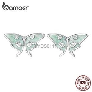 Stud Bamoer 925 en argent Sterling magicien d'oz papillon boucles d'oreilles pour femmes Zircon boucles d'oreilles mode insecte anniversaire bijoux cadeau YQ231114