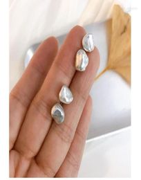 Stud Baroqueonly Natural Baroque Pearl Oread Brings 925 Sterling Silver Mini Taille Anti Allergy Jewelry EqfstudStud6248049