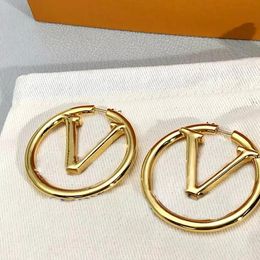 Stud Big Gold Hoop Earring Lame femme Orrous Girls Earts Stodts Set Designer Bijoux Oreille de boucle de la Saint-Valentin Engagement Gift For Bride