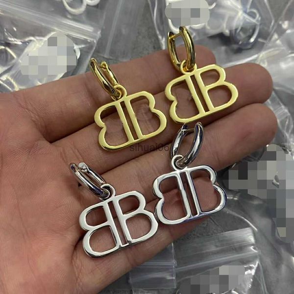 Stud Biliteral Devise Clous d'oreilles Marque B brillant non-décoloration Lustre Boucles d'oreilles Femmes Hommes Clous d'oreille Designer Bijoux BBE1 - 03 240306