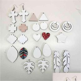 Stud Blank Dangle Boucles d'oreilles Sublimation Mode Boucle d'oreille pour femmes DIY Po Images Artisanat Bijoux Livraison de cadeaux Dhgarden Dhf6W