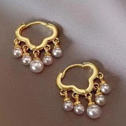 Pendientes de perlas barrocas a la moda de Corea del Sur para mujeres y niñas, regalo de joyería para fiesta y boda de lujo exquisito 230721