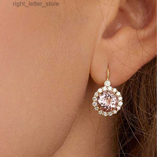 Stud CANNER Super luxe S925 en argent Sterling Zircon boucles d'oreilles brillant pierres précieuses boucles d'oreilles pour les femmes de mariage bijoux de fiançailles YQ231211